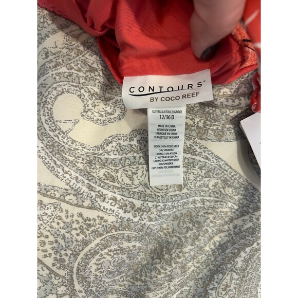 NWT Contours by coco reef tankini top size 12/36D - Picture 4 of 4